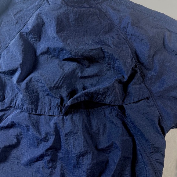 VINTAGE Reebok Windbreaker Jacket Men's Large Navy Blue Full Zip 90s - Picture 4 of 7